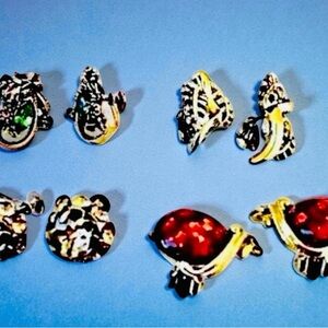 CORO Vintage Earrings Clip + Screwback Lot of 4